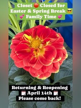 Closet Closed for Vacation